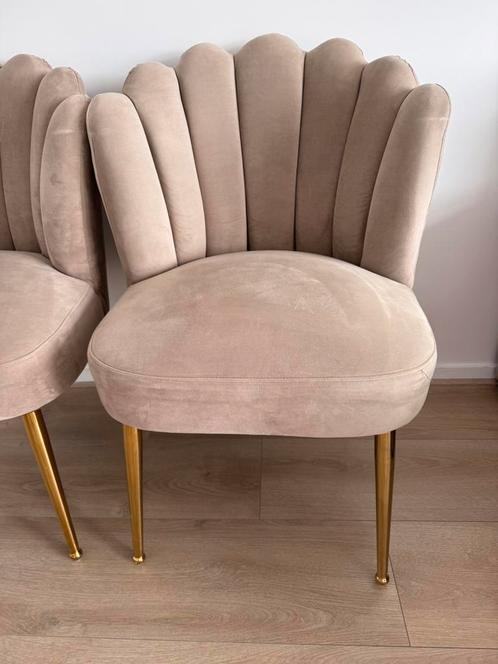 4 x eetstoelen kleur taupe, Huis en Inrichting, Stoelen, Zo goed als nieuw, Vier, Stof, Overige kleuren, Ophalen