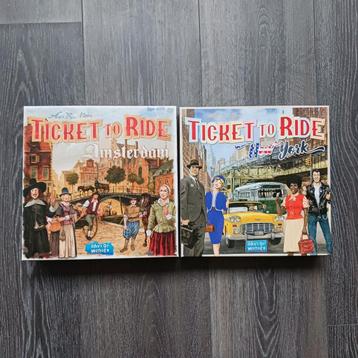 1*) Spellenset Ticket to Ride. Amsterdam, New York beschikbaar voor biedingen