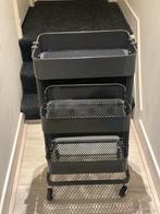 Ikea RÅSKOG / NORRÅVA Grijze Trolley, Huis en Inrichting, Ophalen, Overige typen, Zo goed als nieuw, Minder dan 100 cm