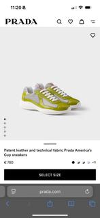 Prada american cup patent leather olive green 41, Kleding | Heren, Schoenen, Overige kleuren, Nieuw, Ophalen of Verzenden, Sneakers of Gympen