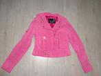 roze suede dames bikerjas van Goosecraft, maat S, Ophalen of Verzenden, Gedragen, Maat 36 (S), Roze