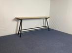 Hoge vergadertafel / Statafel, eiken blad, 240 x 90 cm., Huis en Inrichting, Bureaus, Ophalen, Gebruikt