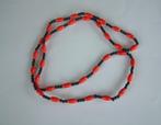 oude kralen ketting rood zwart hout, Ophalen of Verzenden, Overige materialen