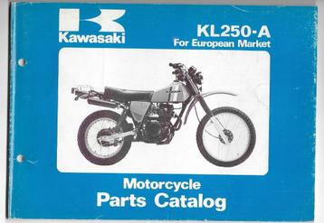 Kawasaki KL250 A parts list (1848z) beschikbaar voor biedingen