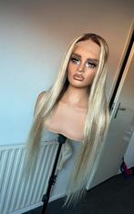 Blonde haarwerk lace wig pruik haarstuk echt haar 26", Ophalen, Zo goed als nieuw, Pruik of Haarverlenging