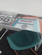 Glazen bureau met ijzeren frame - 120x60 cm, Ophalen, Zo goed als nieuw