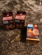 Drie nieuwe gloeilampen met spiraal, e27, philips,, Ophalen of Verzenden, Nieuw, E27 (groot), Gloeilamp