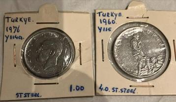 Turkse Munten Set 1960 & 1976 beschikbaar voor biedingen