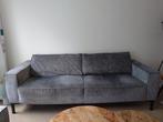 Set bank 2,5 zits / love seat en Hocker velvet grijs.Xooon, Gebruikt, Stof, 75 tot 100 cm, Ophalen