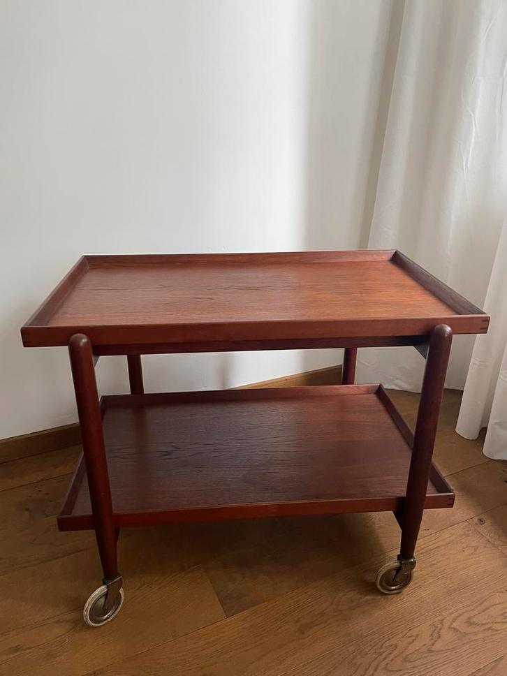 Poul Hundevad Domus Danica Teak Serveerwagen Jaren 60, Antiek en Kunst, Antiek | Meubels | Tafels, Ophalen