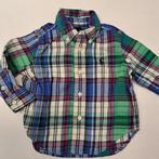 Ralph Lauren overhemd baby groen/blauw geruit mt 68 nr 47981, ., Ophalen of Verzenden, Zo goed als nieuw, Ralph Lauren