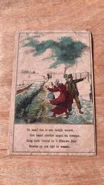 Oude Nieuwjaars Briefkaart 1901 humor, Verzamelen, Ophalen of Verzenden, Voor 1920, Gelopen