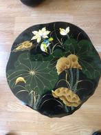 Bijzettafel of Plantentafel met Aziatisch Motief, Gebruikt, Zwart, Ophalen of Verzenden, Eén