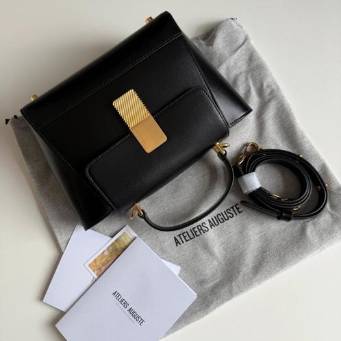 Ateliers Auguste Mini Marly bag black leather RRP€525, Sieraden, Tassen en Uiterlijk, Tassen | Damestassen, Nieuw, Handtas, Zwart