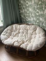 Papasan bankje rotan, Huis en Inrichting, Ophalen, Zo goed als nieuw, Tweepersoons, Minder dan 150 cm