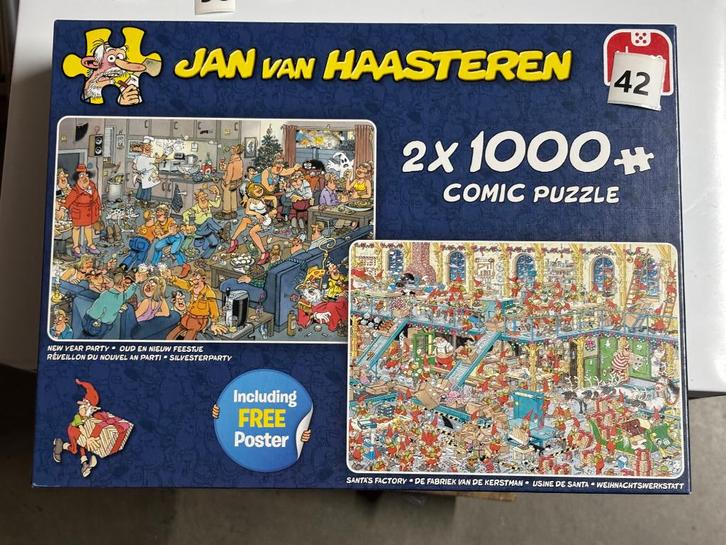 Jan van Haasteren Oud en Nieuw /Fabriek van de Kerstman *42*, Hobby en Vrije tijd, Denksport en Puzzels, 500 t/m 1500 stukjes