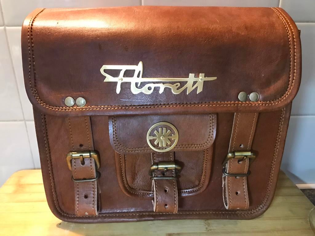 kreidler/florett bagagerek tassen leer bruin of zwart, Fietsen en Brommers, Brommeronderdelen | Kreidler, Ophalen of Verzenden