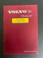 Volvo Prijslijt 1986, Volvo, Zo goed als nieuw, Volvo, Ophalen