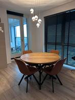 Eettafel mango hout, Ophalen, 100 tot 150 cm, Rond, Zo goed als nieuw