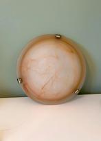 Vintage Plafondlamp Alabaster Look, Huis en Inrichting, Ophalen of Verzenden, Gebruikt, Glas