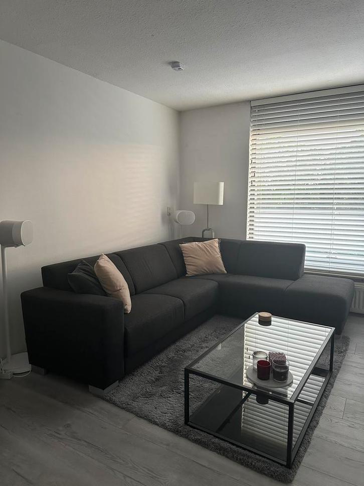 Goossens Hoekbank Antraciet My Style, Huis en Inrichting, Banken | Complete zithoeken, Zo goed als nieuw, Stof, Ophalen