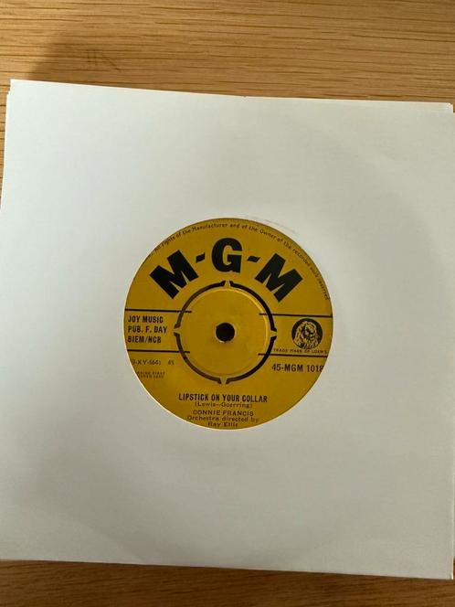 5 X CONNIE FRANCIS 7 INCH SINGLES OP MGM LABEL IN WITTE HOES, Cd's en Dvd's, Vinyl | Pop, Gebruikt, 1960 tot 1980, Overige formaten