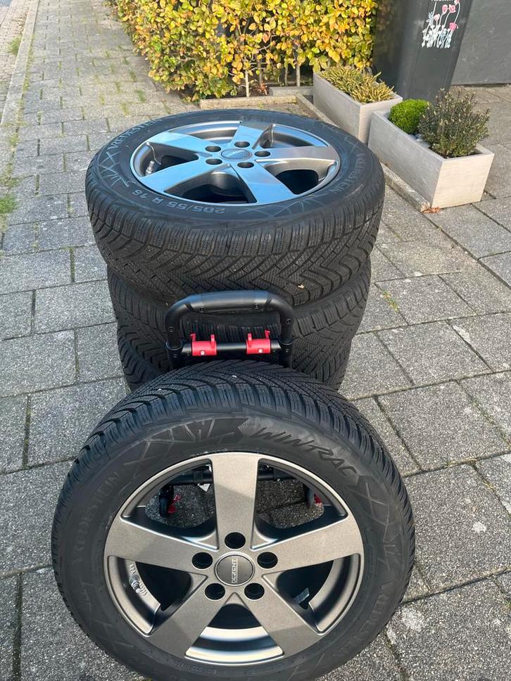 Antraciet Velgen 8 mm met tpms Vredestein Wintrac 205/55/r16, Auto-onderdelen, Banden en Velgen, Banden en Velgen, Winterbanden
