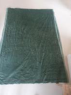 Coupon Vintage velours zeeblauw/groen 7 meter, Blauw, 120 cm of meer, Ophalen of Verzenden, Katoen