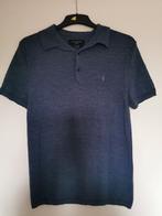 Allsaints 100 % merino wol polo grijsblauw maat M, Grijs, Maat 48/50 (M), Allsaints, Zo goed als nieuw