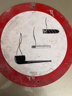 Vintage aluminium bord verboden te roken, Gebruikt, Ophalen of Verzenden