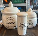 Claire Wilson's Keuken Set - Uien, Knoflook, Koffie, Huis en Inrichting, Keuken | Keukenbenodigdheden, Ophalen, Zo goed als nieuw