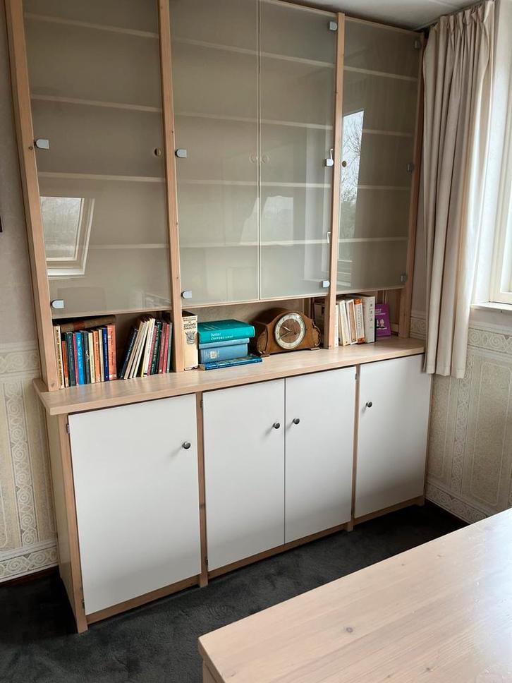 Studeerkamer inventaris - Bureau, kast en boekenkast, Huis en Inrichting, Kasten | Boekenkasten, Gebruikt, 200 cm of meer, 25 tot 50 cm