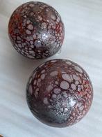 Twee zware glazen ballen kerst, Diversen, Kerst, Ophalen of Verzenden, Gebruikt