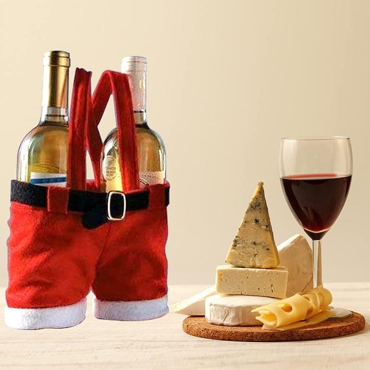 Grote Kerstman broek fles / cadeau houder, Diversen, Kerst, Nieuw, Ophalen of Verzenden
