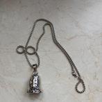 Gremlin Guardian Bell Iron Cross RVS met ketting, Ophalen of Verzenden, Nieuw, Zilver, Overige materialen