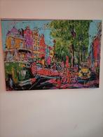 Amsterdam VW bus schilderij, 50 tot 75 cm, Nieuw, Ophalen of Verzenden, Schilderij