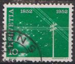 Zwitserland 1952 100 jaar Telecommunicatie, Postzegels en Munten, Verzenden, Gestempeld