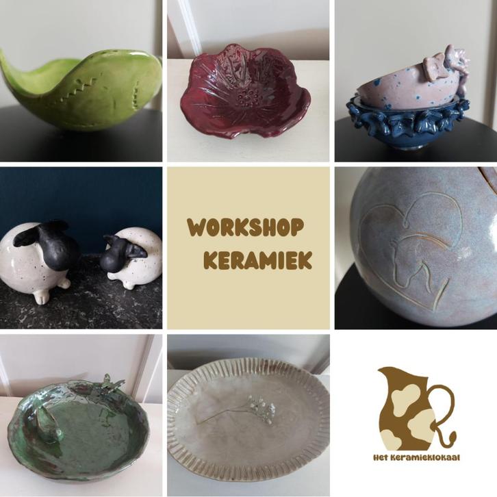 Workshop keramiek handopbouw, Hobby en Vrije tijd, Pottenbakken, Nieuw, Ophalen