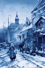 Tegel met wintergezicht, Société Céramique, Ophalen