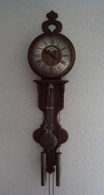 In nw staat originele eiken Orfac wandklok met bim bam klok, Ophalen, Zo goed als nieuw, Analoog, Wandklok