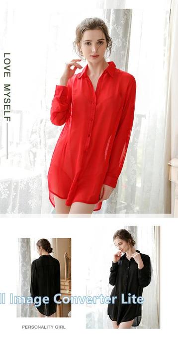 R64 zwart, wit en rode transparante lange bloes beschikbaar voor biedingen