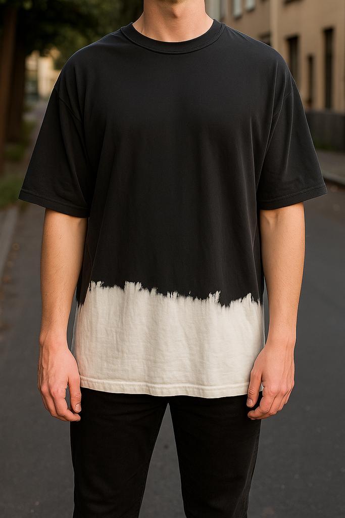 Zwart/wit oversized T-shirt van Dandalo, Kleding | Heren, T-shirts, Zo goed als nieuw, Maat 46 (S) of kleiner, Zwart, Ophalen of Verzenden