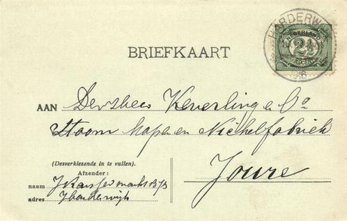 J. Ranjes, Markt B73, Harderwijk - 09.1916 - briefkaart, Postzegels en Munten, Brieven en Enveloppen | Nederland, Briefkaart, Ophalen of Verzenden