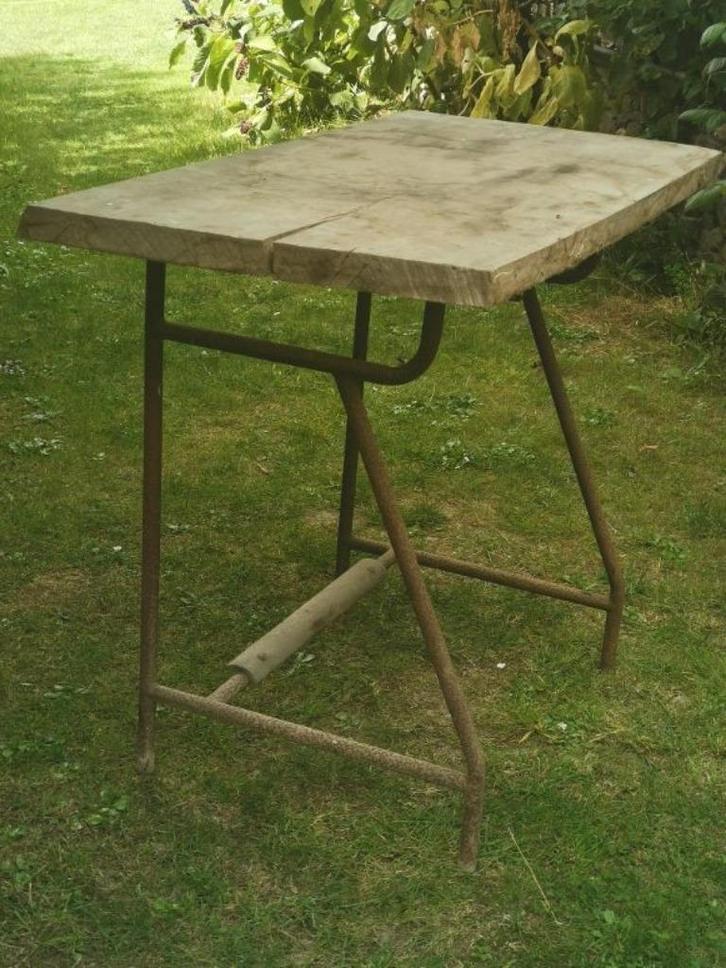 Vintage schoolbank jaren 30, Antiek en Kunst, Antiek | Meubels | Stoelen en Banken, Ophalen