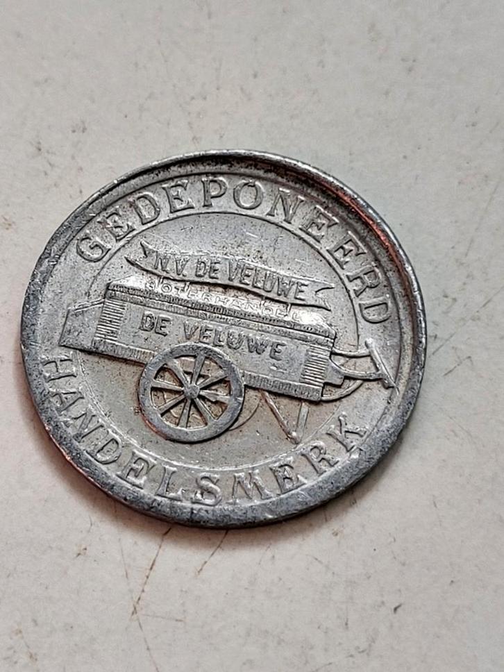 Penning waarde 1 Handelsmaatschappij De Veluwe Utrecht, Postzegels en Munten, Penningen en Medailles, Ophalen of Verzenden