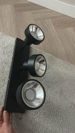 Zwarte Spotlamp met 3 LED Spots, Huis en Inrichting, Lampen | Spots, Metaal of Aluminium, Ophalen of Verzenden, Zo goed als nieuw