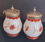 Vintage zout en peperstel met Bloemenmotief, Ophalen of Verzenden