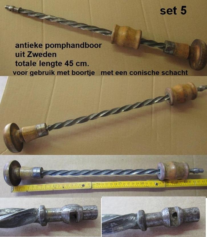 2x Zweeds handgereedschap, pompboor / schroevendraaier, Doe-het-zelf en Verbouw, Gereedschap | Handgereedschap, Zo goed als nieuw