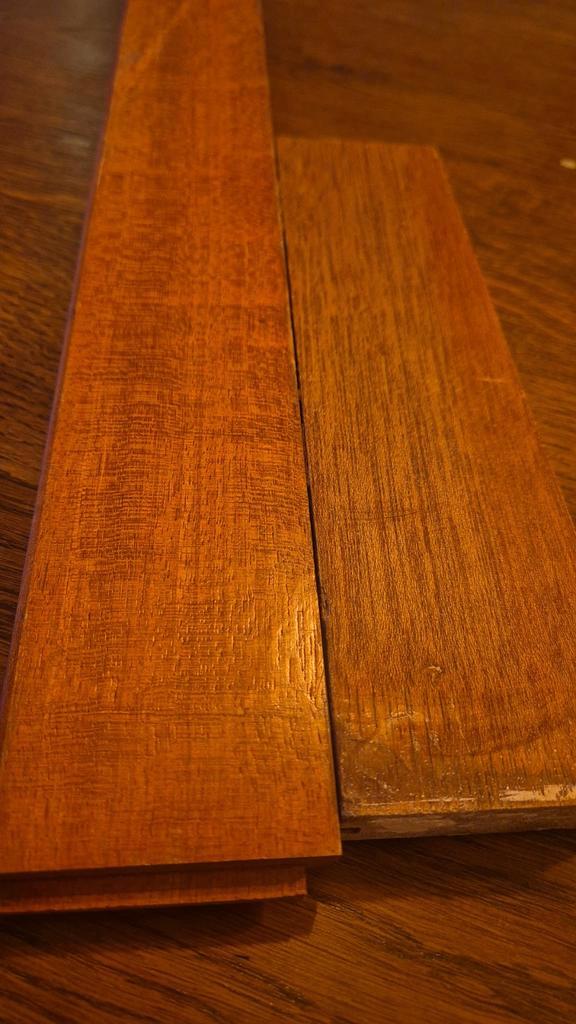 17 jatoba Houten Vloerplanken, breed 6,6 cm, dikte 2 cm, Doe-het-zelf en Verbouw, Vloerdelen en Plavuizen, Gebruikt, Vloerdelen of -planken