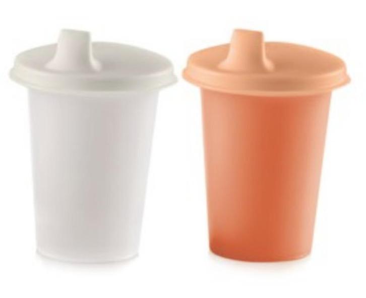 Tupperware Oefenbekers Set van 2 Nieuw Laatste, Huis en Inrichting, Keuken | Tupperware, Nieuw, Beker of Kan, Wit, Oranje, Ophalen of Verzenden
